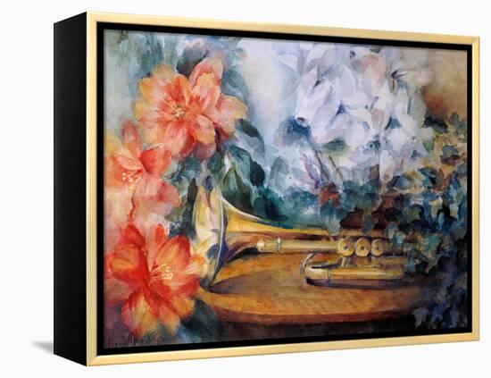 Phil Collins of Genesis Trumpet-Karen Armitage-Framed Premier Image Canvas