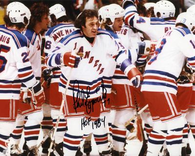 Phil Esposito New York Rangers With Hof 1984 Autographed Photo Hand Signed Collectable Photo By Art Com