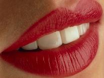 Close-up of the Pink Lips of a Woman (front View)-Phil Jude-Mounted Photographic Print