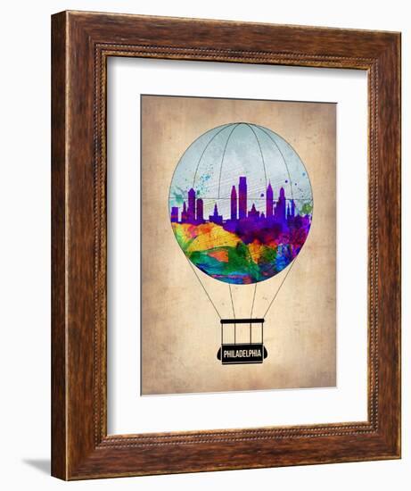 Philadelphia Air Balloon-NaxArt-Framed Art Print