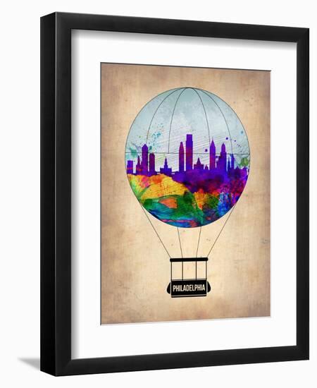 Philadelphia Air Balloon-NaxArt-Framed Art Print