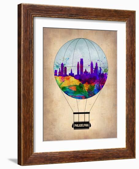 Philadelphia Air Balloon-NaxArt-Framed Art Print