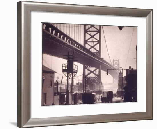 Philadelphia Bridge, 1926-null-Framed Photographic Print
