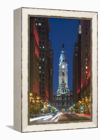 Philadelphia City Hall.-Jon Hicks-Framed Premier Image Canvas