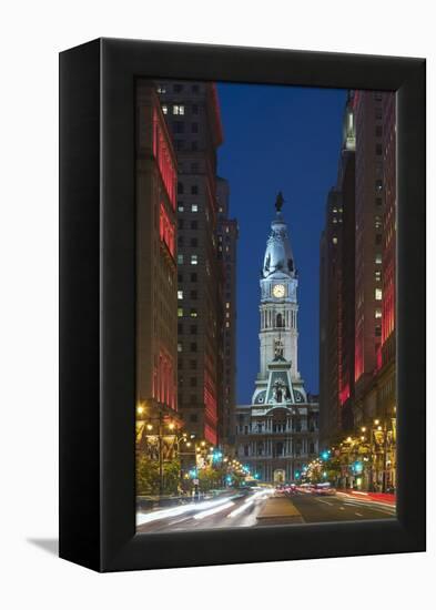 Philadelphia City Hall.-Jon Hicks-Framed Premier Image Canvas