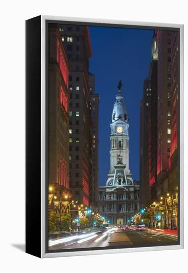 Philadelphia City Hall.-Jon Hicks-Framed Premier Image Canvas