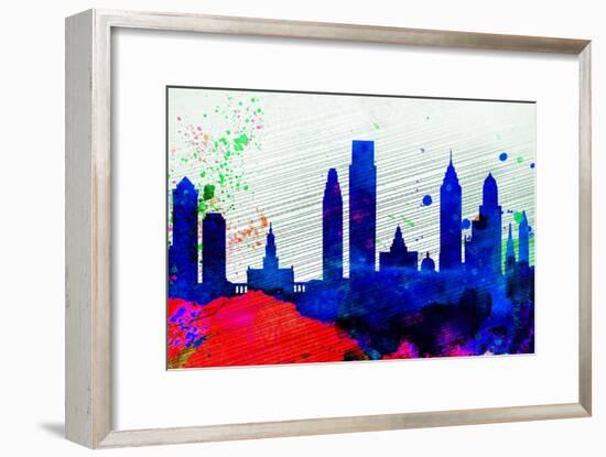 Philadelphia City Skyline-NaxArt-Framed Art Print