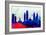 Philadelphia City Skyline-NaxArt-Framed Art Print