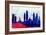 Philadelphia City Skyline-NaxArt-Framed Art Print