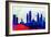 Philadelphia City Skyline-NaxArt-Framed Art Print