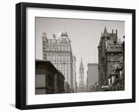 Philadelphia, Pa., Broad St., North from Spruce St.-null-Framed Photo