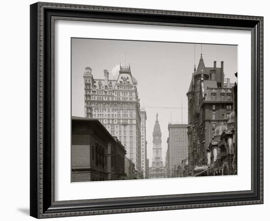 Philadelphia, Pa., Broad St., North from Spruce St.-null-Framed Photo