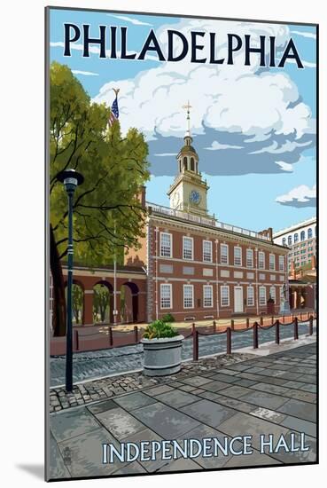 Philadelphia, PA - Independence Hall-Lantern Press-Mounted Art Print