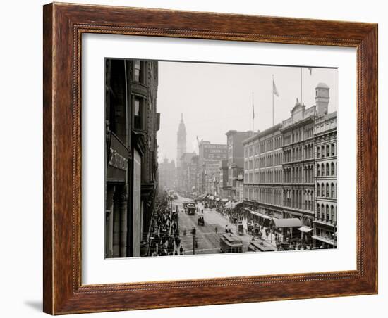 Philadelphia, Pa., Market Street from Eighth-null-Framed Photo