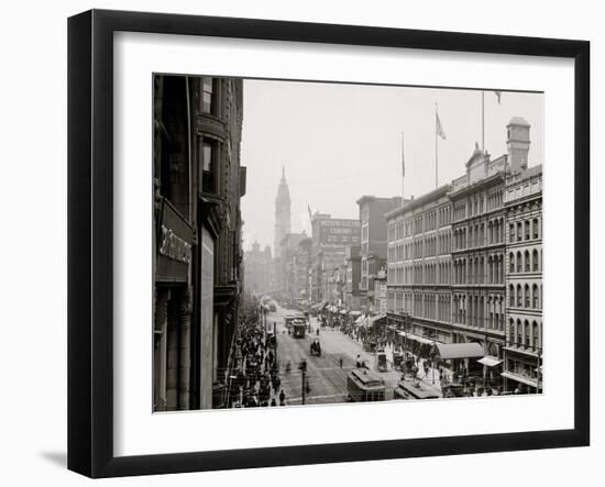 Philadelphia, Pa., Market Street from Eighth-null-Framed Photo