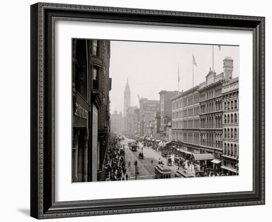 Philadelphia, Pa., Market Street from Eighth-null-Framed Photo