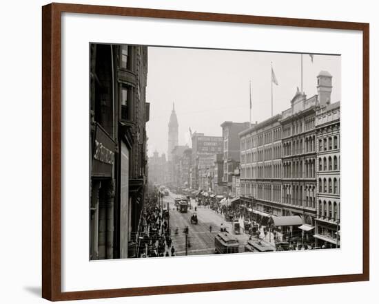 Philadelphia, Pa., Market Street from Eighth-null-Framed Photo