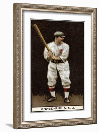 Philadelphia, PA, Philadelphia Phillies, Otto Knabe, Baseball Card-Lantern Press-Framed Art Print