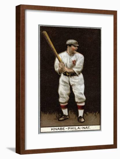 Philadelphia, PA, Philadelphia Phillies, Otto Knabe, Baseball Card-Lantern Press-Framed Art Print