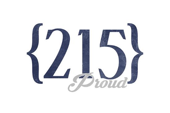 'Philadelphia, Pennsylvania - 215 Area Code (Blue)' Art Print - Lantern ...