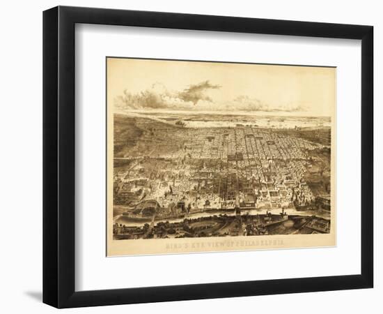 Philadelphia, Pennsylvania - Panoramic Map-Lantern Press-Framed Art Print