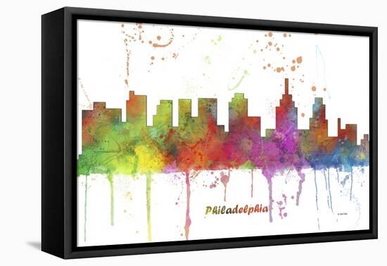 Philadelphia Pennsylvania Skyline MCLR 1-Marlene Watson-Framed Premier Image Canvas