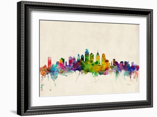 Philadelphia Pennsylvania Skyline-Michael Tompsett-Framed Premium Giclee Print