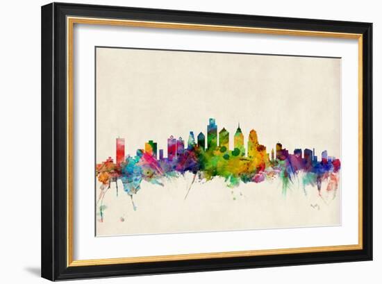 Philadelphia Pennsylvania Skyline-Michael Tompsett-Framed Premium Giclee Print