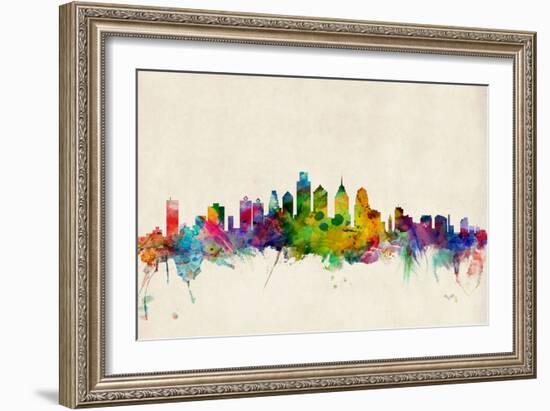 Philadelphia Pennsylvania Skyline-Michael Tompsett-Framed Art Print