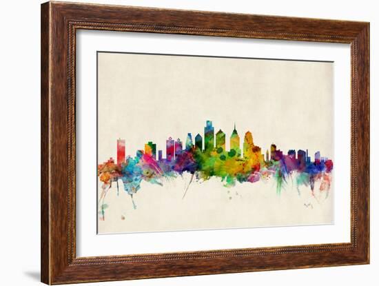 Philadelphia Pennsylvania Skyline-Michael Tompsett-Framed Art Print