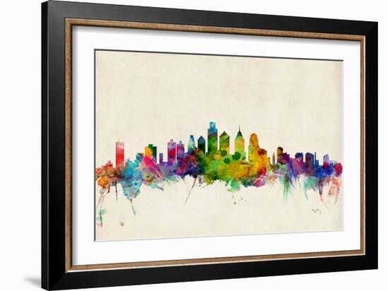 Philadelphia Pennsylvania Skyline-Michael Tompsett-Framed Art Print