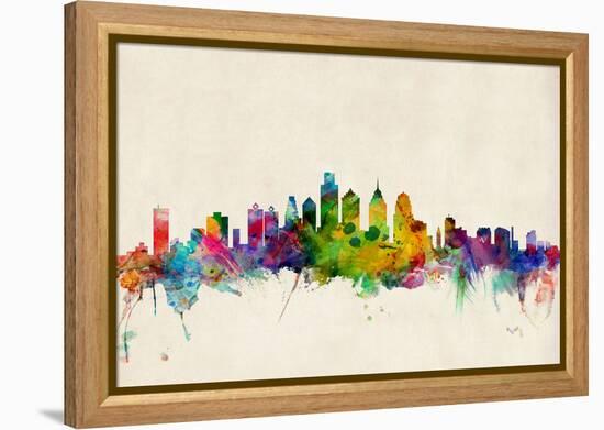 Philadelphia Pennsylvania Skyline-Michael Tompsett-Framed Stretched Canvas