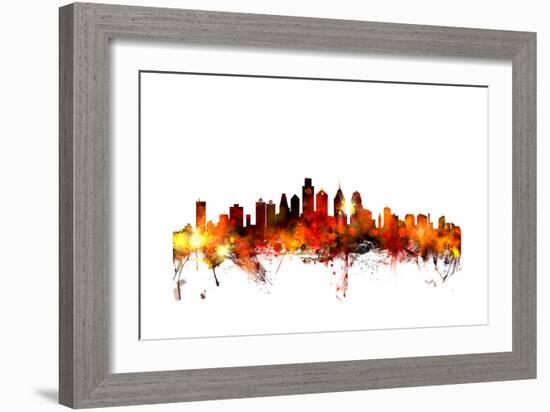 Philadelphia Pennsylvania Skyline-Michael Tompsett-Framed Art Print