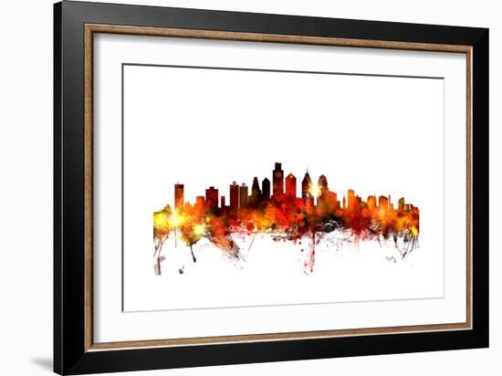 Philadelphia Pennsylvania Skyline-Michael Tompsett-Framed Art Print