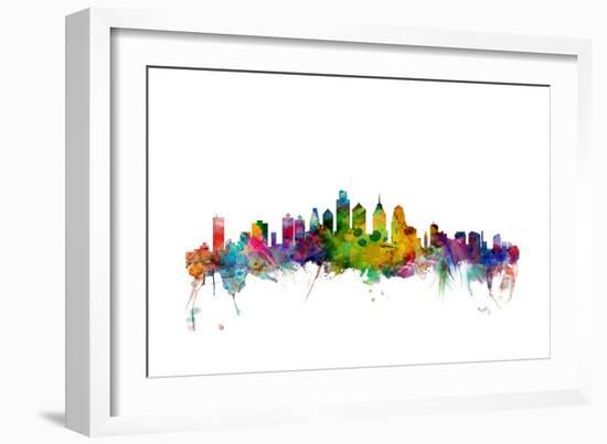 Philadelphia Pennsylvania Skyline-Michael Tompsett-Framed Premium Giclee Print