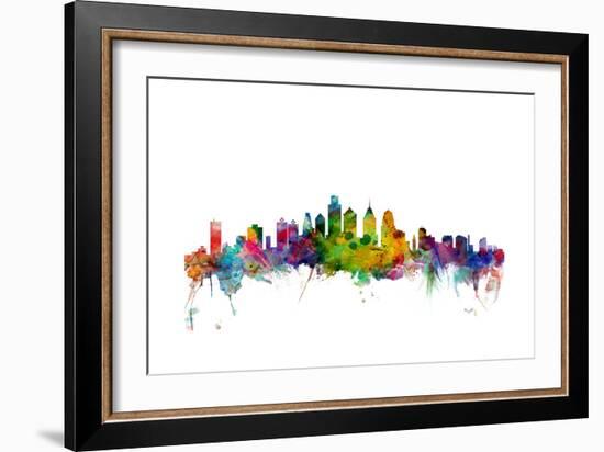 Philadelphia Pennsylvania Skyline-Michael Tompsett-Framed Art Print