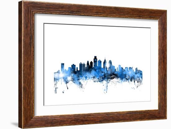 Philadelphia Pennsylvania Skyline-Michael Tompsett-Framed Art Print