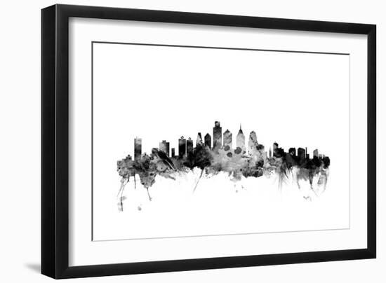 Philadelphia Pennsylvania Skyline-Michael Tompsett-Framed Art Print