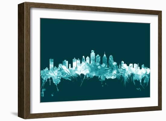 Philadelphia Pennsylvania Skyline-Michael Tompsett-Framed Art Print