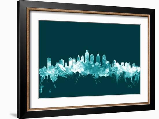 Philadelphia Pennsylvania Skyline-Michael Tompsett-Framed Art Print