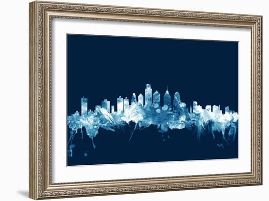 Philadelphia Pennsylvania Skyline-Michael Tompsett-Framed Art Print