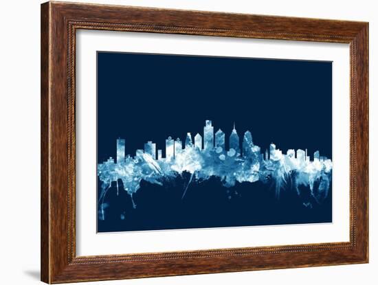 Philadelphia Pennsylvania Skyline-Michael Tompsett-Framed Art Print