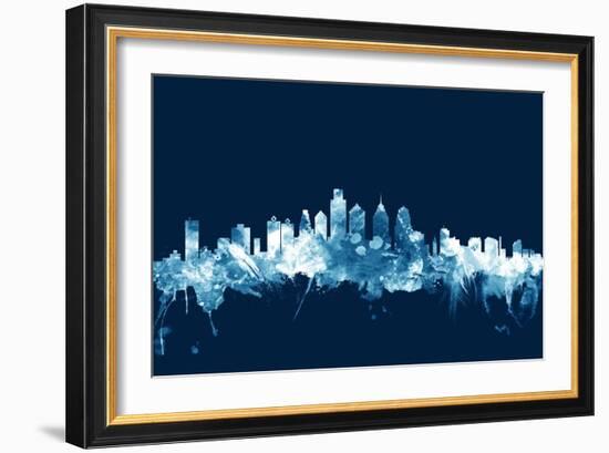 Philadelphia Pennsylvania Skyline-Michael Tompsett-Framed Art Print