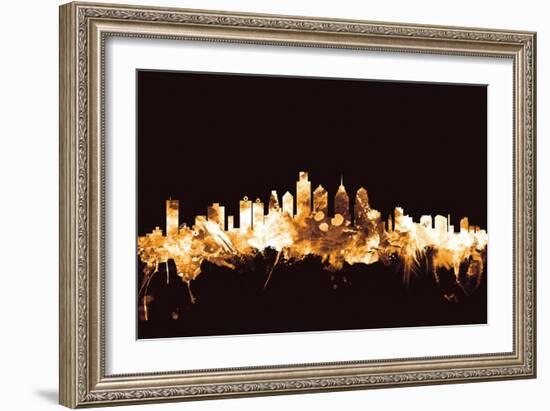 Philadelphia Pennsylvania Skyline-Michael Tompsett-Framed Art Print