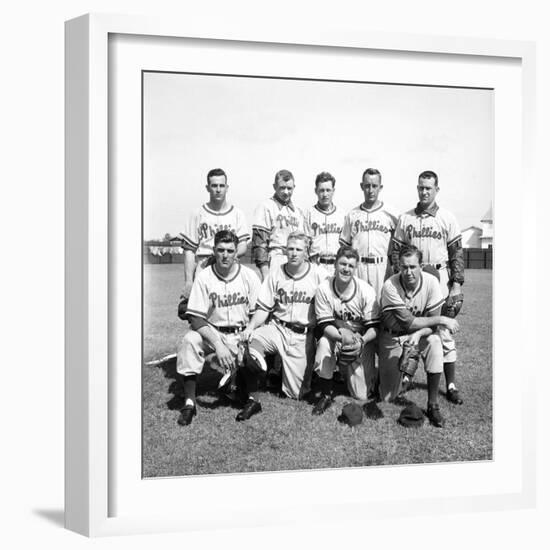 Philadelphia Phillies Baseball Team-Ralph Morse-Framed Premium Photographic Print