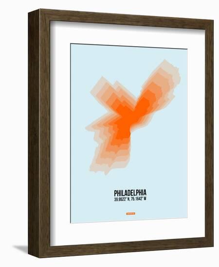 Philadelphia Radiant Map 1-NaxArt-Framed Art Print