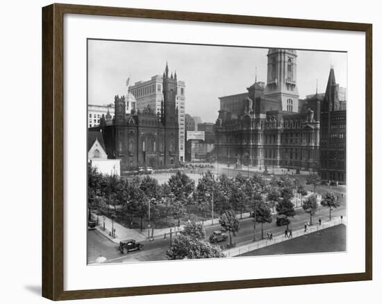 Philadelphia's City Hall Plaza-null-Framed Photographic Print