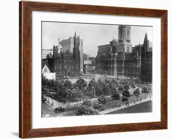 Philadelphia's City Hall Plaza-null-Framed Photographic Print