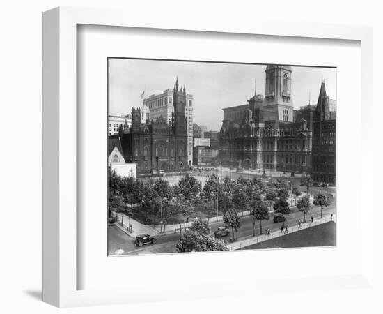 Philadelphia's City Hall Plaza-null-Framed Photographic Print