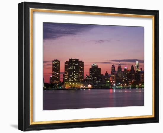 Philadelphia Skyline and Delaware River, Philadelphia, Pennsylvania, United States of America-Richard Cummins-Framed Photographic Print
